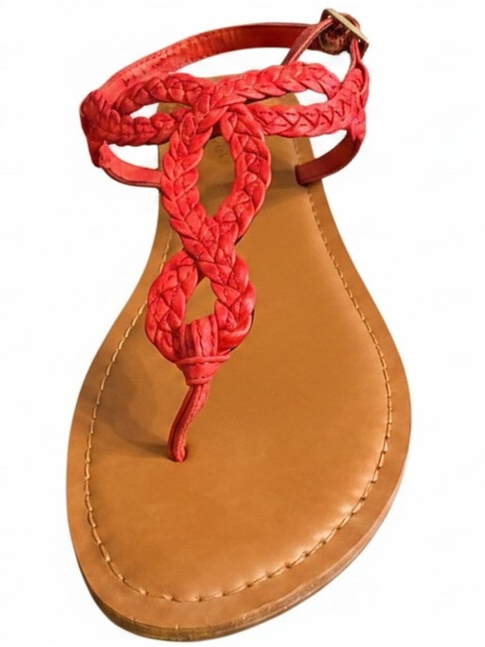 Merona Red Braided T-Strap Sandals
